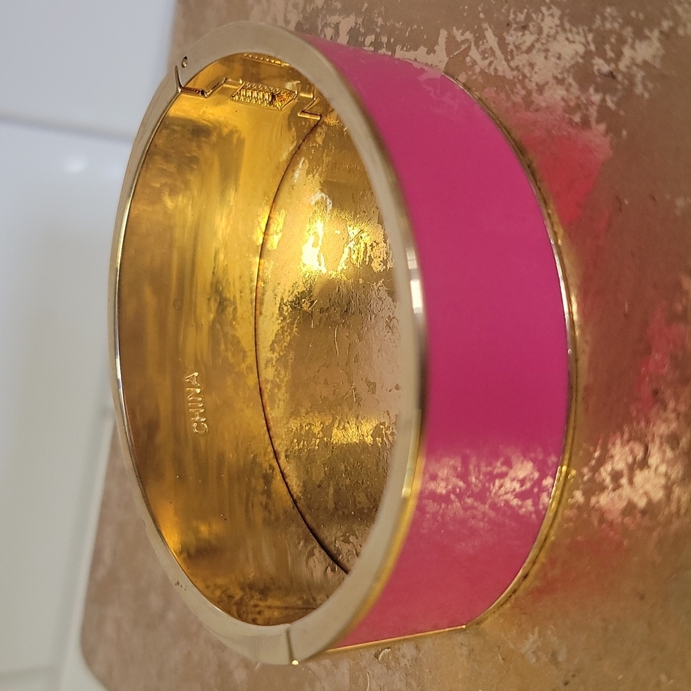 C. Wonder Enamel Initial "J" Hinged Cuff Bangle B… - image 5